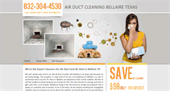 Desktop Screenshot of airductcleaningbellaire.com